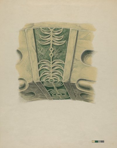 Schlussstein im Bogen der Mission San Juan Capistrano von Randolph F. Miller