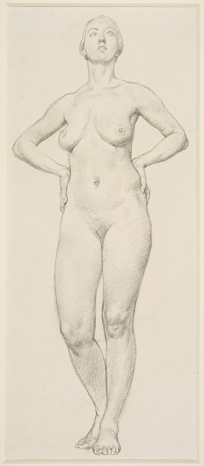 Studie einer Frau (Bleistift auf Papier) von Randolph Schwabe
