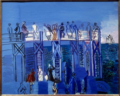 Der Pier und der Strand von Le Havre von Raoul Dufy