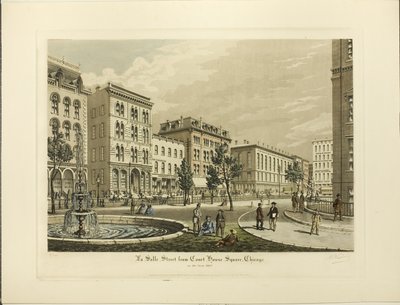 La Salle Street vom Court House Square, Chicago, im Jahr 1865 von Raoul Varin