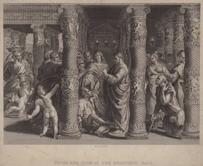Petrus und Johannes am Schönen Tor von after Raphael