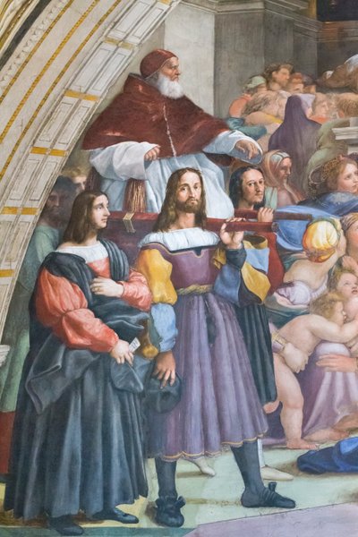 Die Vertreibung des Heliodor aus dem Tempel, Raum des Heliodor (Detail) von Raphael (1483 1520)