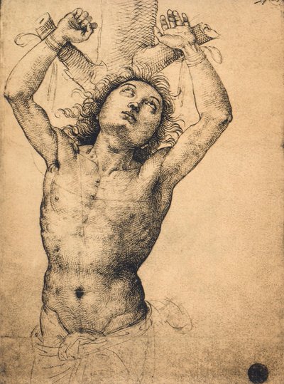 Heiliger Sebastian; Zeichnung von Raphael, Gallerie dell