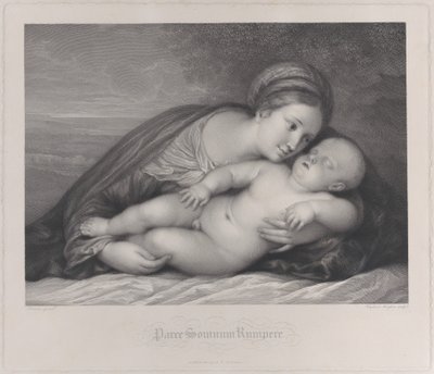 Die Madonna umarmt das schlafende Christuskind, 1797 von Raphael Morghen