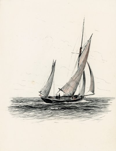 Gabare auf der Gironde-Mündung von Raymond Bonnefon