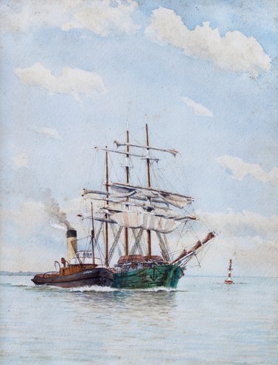 Vor Blaye, Drei Masten und Schlepper von Raymond Bonnefon