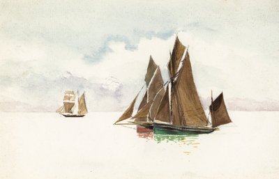 Boote auf der Gironde-Mündung von Raymond Bonnefon