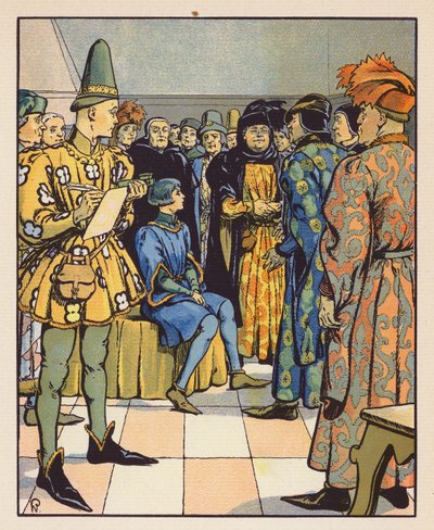 Jeanne vor den Theologie-Doktoren in Poitiers von Raymond de la Neziere