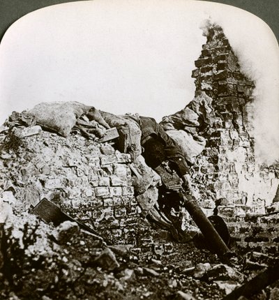 Zerstörte deutsche Maschinengewehrstellung, Monchy, Schlacht von Arras, Erster Weltkrieg, 1917-1918 von Realistic Travels Publishers