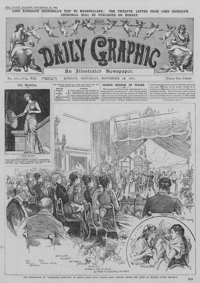 Aufführung von Cavalleria Rusticana durch die Royal Italian Opera Company vor Königin Victoria im Windsor Castle von Reginald Thomas Cleaver
