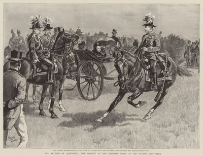 Königin Victoria am Salutpunkt bei der Überprüfung letzte Woche von Reginald Thomas Cleaver