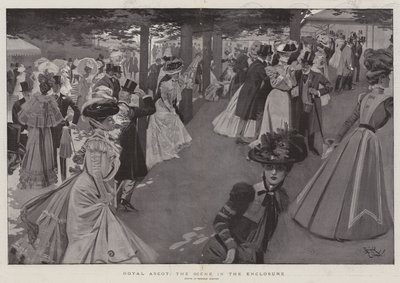Royal Ascot, die Szene im Gehege von Reginald Thomas Cleaver
