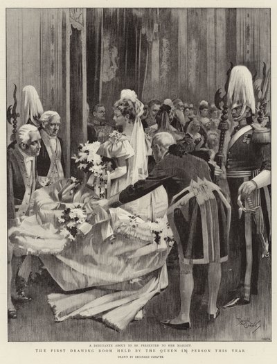 Der erste Salon, den die Königin dieses Jahr persönlich abhielt von Reginald Thomas Cleaver