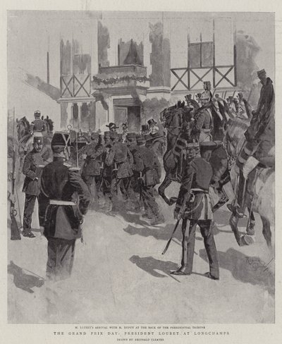 Der Grand Prix Tag, Präsident Loubet in Longchamps von Reginald Thomas Cleaver