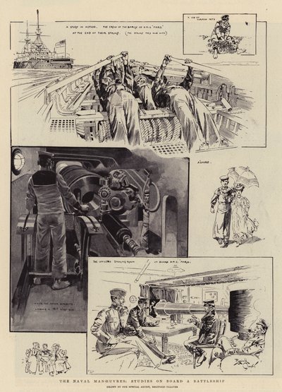 Die Marine-Manöver, Studien an Bord eines Schlachtschiffs von Reginald Thomas Cleaver