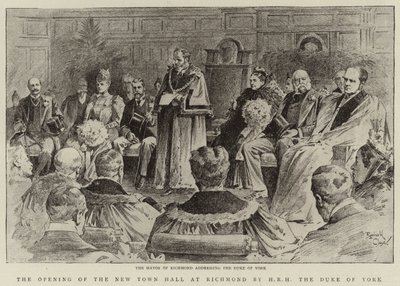 Die Eröffnung des neuen Rathauses in Richmond durch S.K.H. den Herzog von York von Reginald Thomas Cleaver