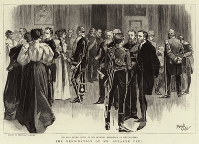 Der Rücktritt von Mr. Speaker Peel von Reginald Thomas Cleaver