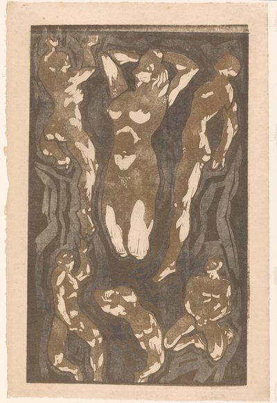 Komposition mit sechs menschlichen Figuren von Reijer Stolk (signed by artist)