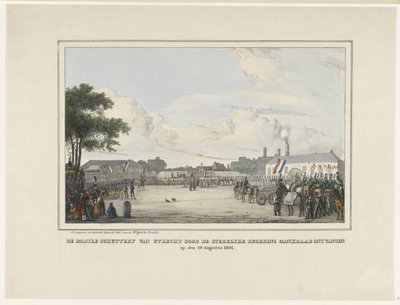 Die Mobile Schuttery von Utrecht dankbar empfangen durch die Städtische Regierung am 19. August 1834 von Reinier Craeyvanger