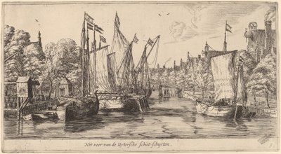 Die Fähre nach Utrecht (Het veer van der Uytersche schiet-schuyten) von Reinier Nooms, called Zeeman