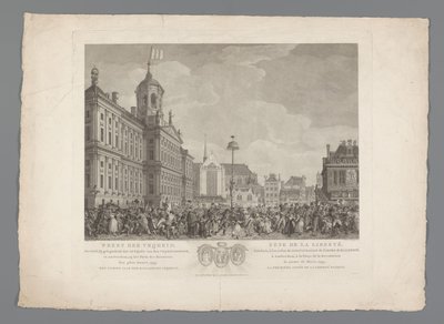 Fest der Freiheit auf dem Dam in Amsterdam, 4. März 1795 von Reinier Vinkeles (I)