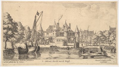S. Anthonis Markt mit der Waage, 17. Jahrhundert von Reinier Zeeman