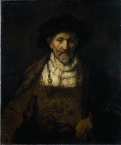Ein alter Mann in fantasievoller Kostümierung von Rembrandt Harmensz. van Rijn