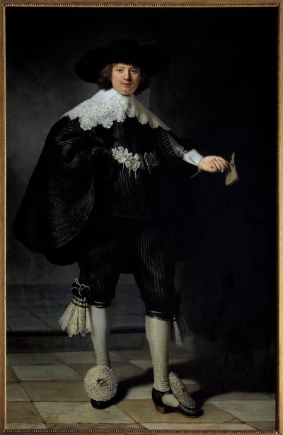 Porträt von Maertens Soolmans. Gemälde von Harmensz Van Rijn Rembrandt (1606-1669) 1634 von Rembrandt van Rijn