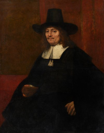 Porträt eines Mannes mit hohem Hut von Rembrandt Harmensz. van Rijn