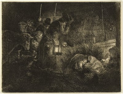 Die Anbetung der Hirten: Ein Nachtstück von Rembrandt Harmensz. van Rijn