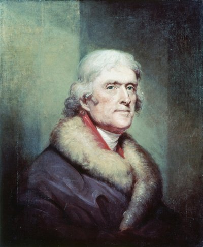 Porträt von Thomas Jefferson (1743 - 1826) von Peale Rembrandt (1778 - 1860) von Rembrandt Peale