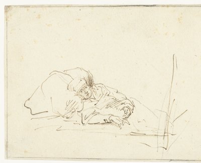 Saskia krank im Bett von Rembrandt van Rijn (copy after)