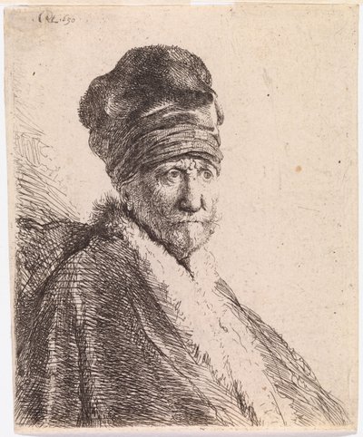 Ein Mann mit Turban (Rembrandts Vater) von Rembrandt van Rijn