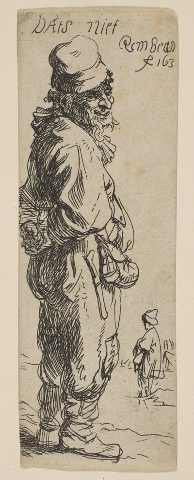 Ein Bauer antwortet: Dats niet, 1634 von Rembrandt van Rijn