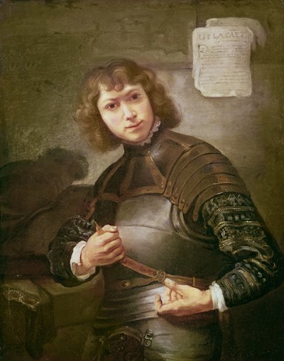 Ein junger Mann in Rüstung von Rembrandt van Rijn