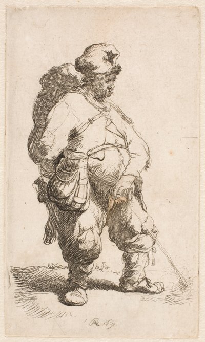 Ein Mann, der Wasser lässt von Rembrandt van Rijn