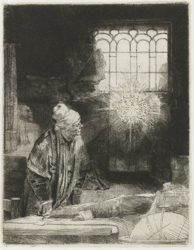 Ein Gelehrter in seinem Arbeitszimmer von Rembrandt van Rijn