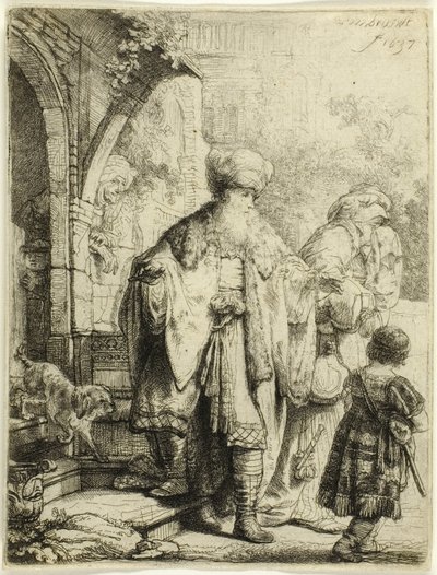 Abraham vertreibt Hagar und Ismael von Rembrandt van Rijn