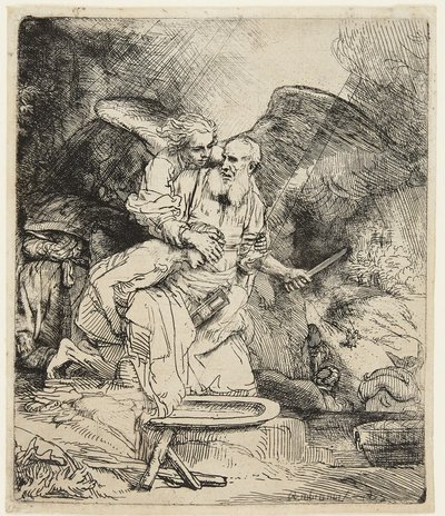 Abrahams Opfer von Rembrandt van Rijn