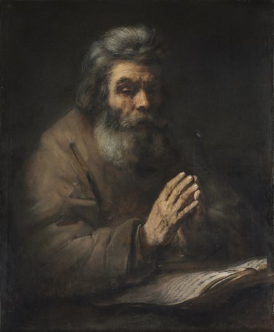 Ein älterer Mann im Gebet von Rembrandt van Rijn