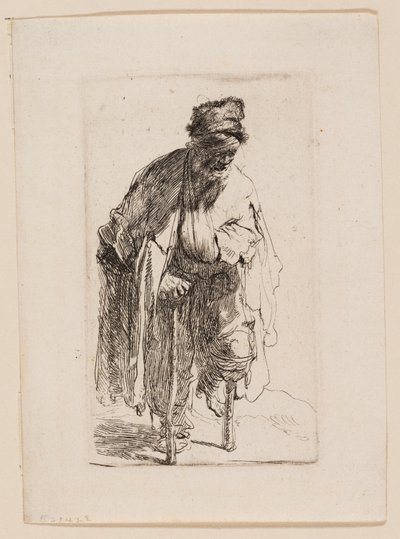 Bettler mit Holzbein von Rembrandt van Rijn