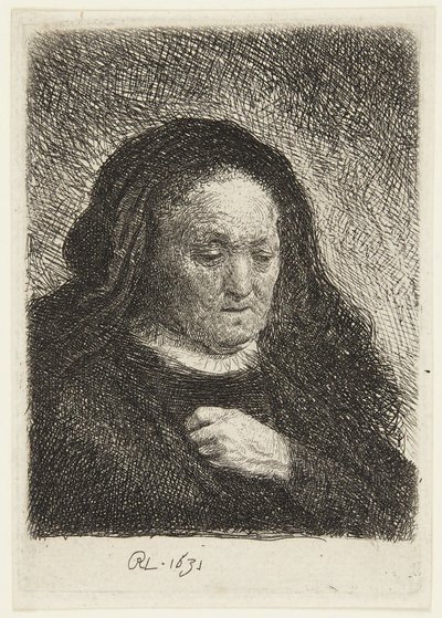Büste von Rembrandts Mutter von Rembrandt van Rijn