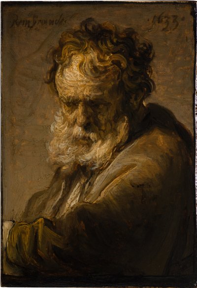 Büste eines bärtigen alten Mannes, 1633 von Rembrandt van Rijn