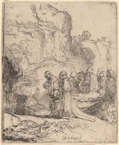 Christus wird zum Grab getragen von Rembrandt van Rijn
