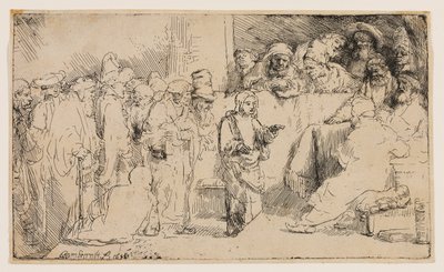 Christus im Streitgespräch mit den Ärzten: Eine Skizze von Rembrandt van Rijn