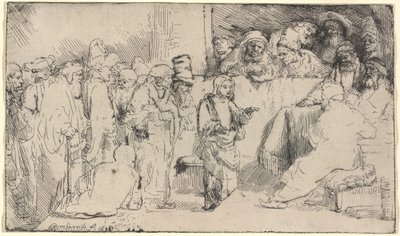 Christus im Streitgespräch mit den Ärzten: eine Skizze von Rembrandt van Rijn