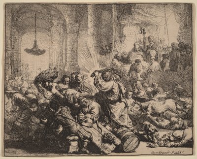 Christus vertreibt die Geldwechsler aus dem Tempel von Rembrandt van Rijn