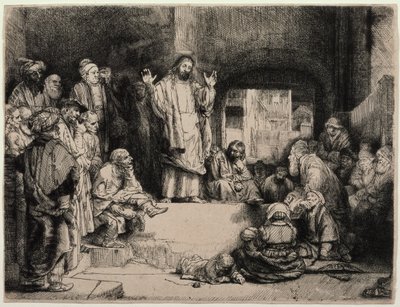 Christus predigt (La Petite Tombe) von Rembrandt van Rijn