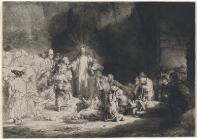 Christus predigt (Der Hundert-Gulden-Druck) von Rembrandt van Rijn