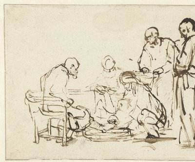 Christus wäscht die Füße der Jünger von Rembrandt van Rijn